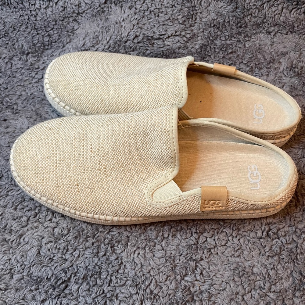 UGG Delu Natural Women Slip On Slide Sz 8